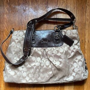 Coach Tan and Brown Purse